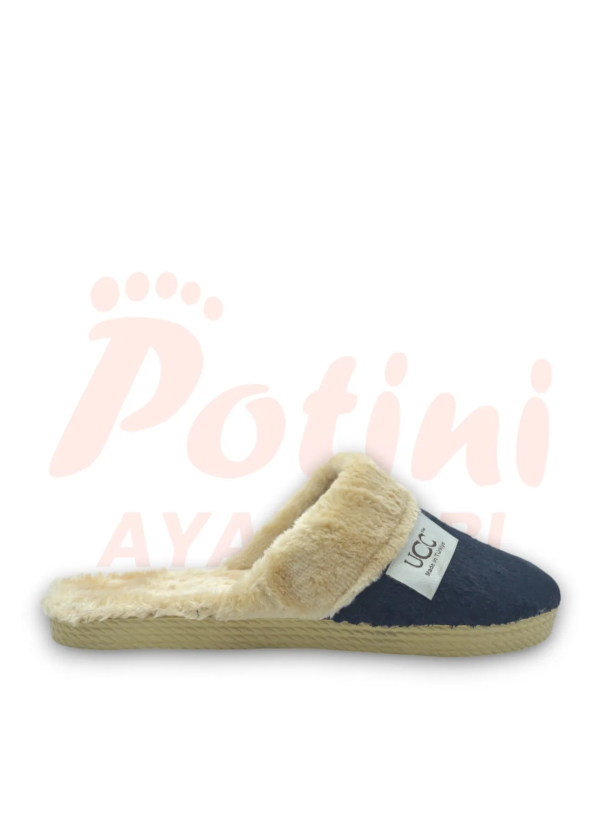 Siyah Düz Kışlık Günlük Tüylü Ev Terliği