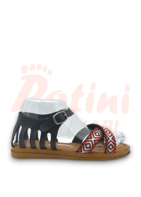 Kırmızı Desen Kadın Sandalet