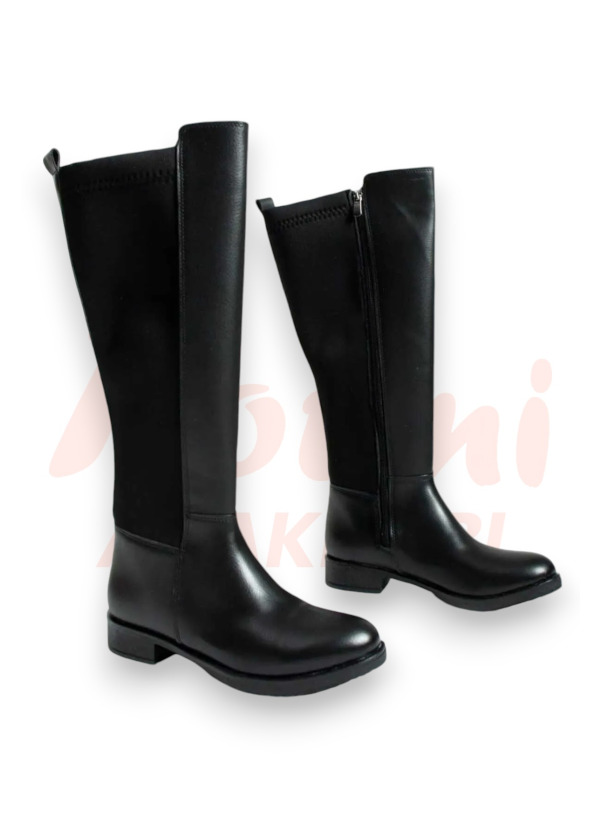 Diz Altı Esneyebilen Kumaşlı Streç Kadın Çizme